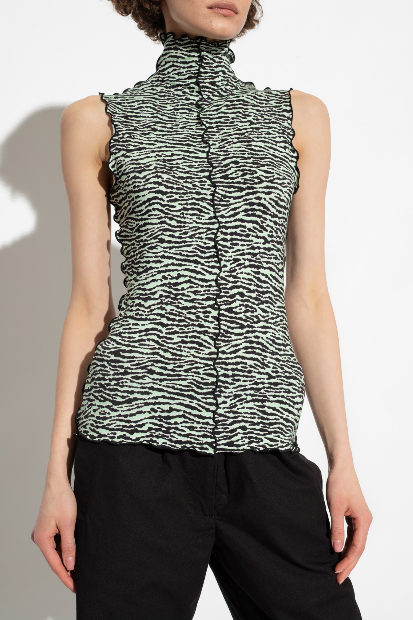 Black Top with animal motif Proenza Schouler White Label Vitkac GB